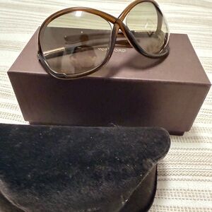 Tom Ford Women’s Tortoiseshell Brown Oversized Sunglasses